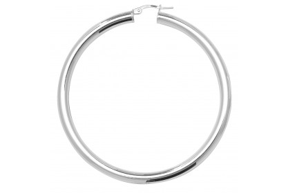 Sterling Silver Hollow Hoop Earrings